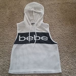 BEBE mesh hooded top.
